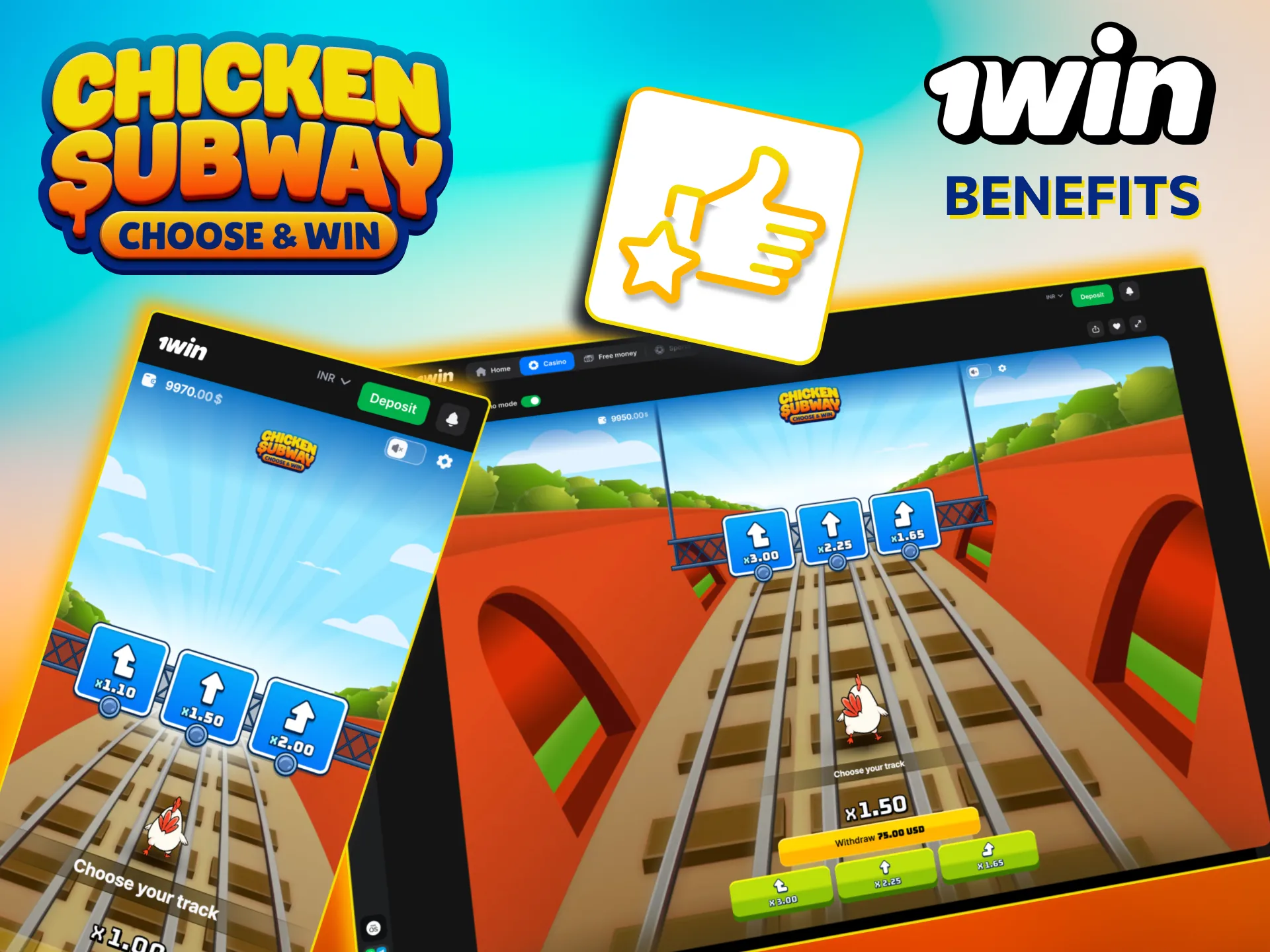 Chicken Subway delivers real-time stats, fast deposits, and Hindi help at 1win.