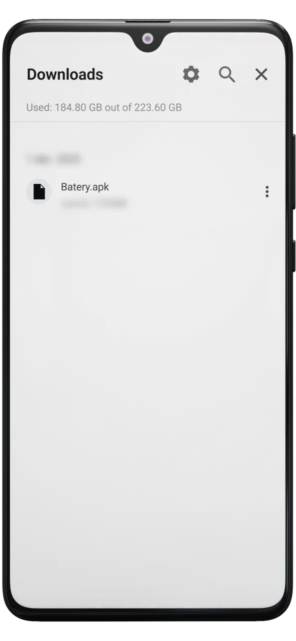 Install Batery by downloading APK file.