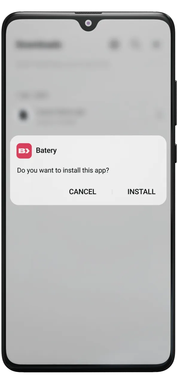 Select Batery APK from downloads section.