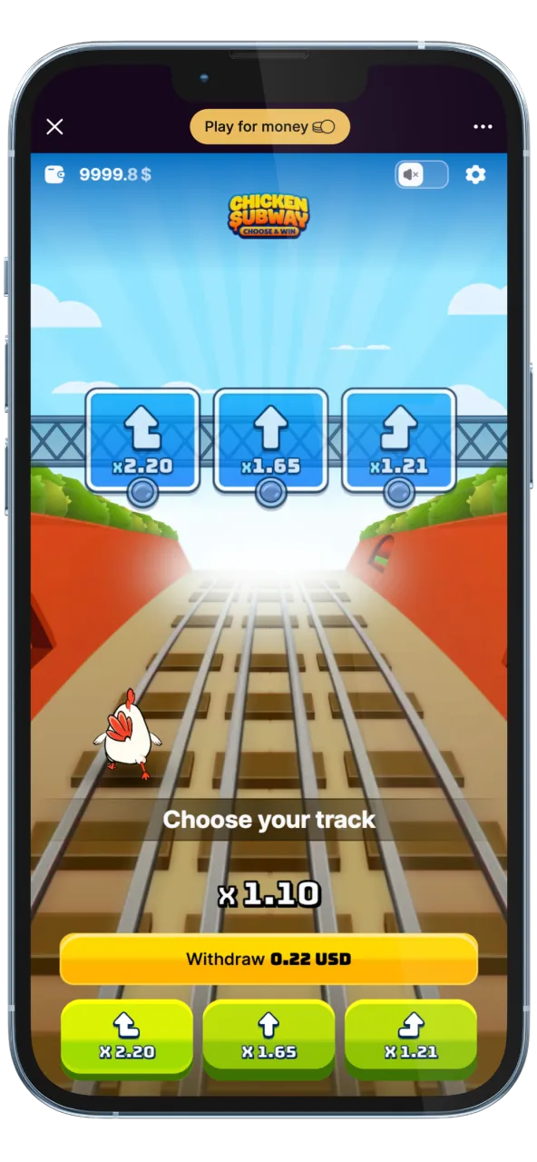 Start playing Chicken Subway in the Batery app.