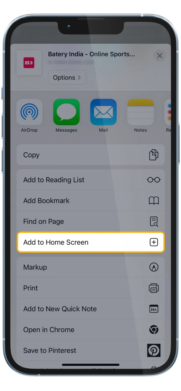 Tap add option to install Batery shortcut.