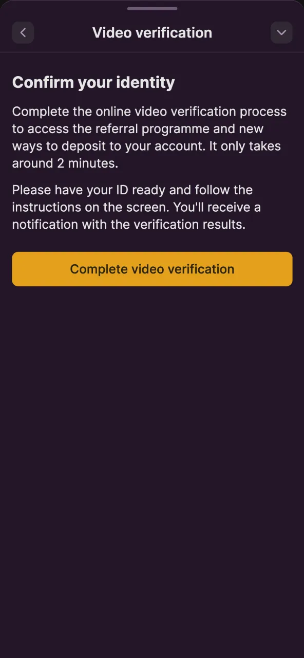 Verify Batery account with ID proof and mobile OTP.