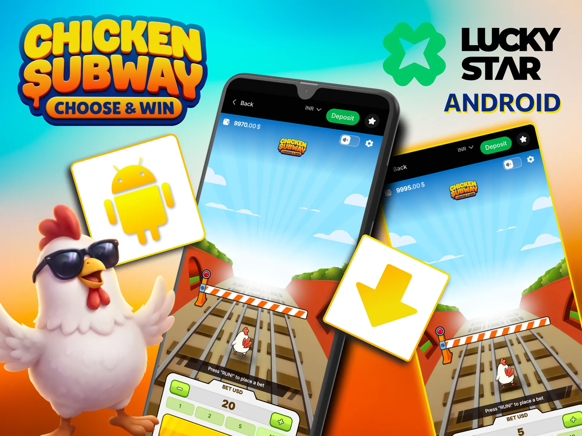 Open Lucky Star Chicken Subway apk and enable unknown sources.