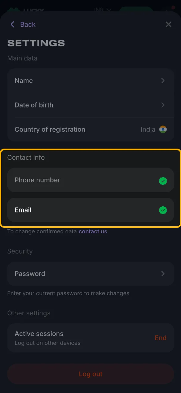 Upload PAN card to verify Lucky Star account identity.