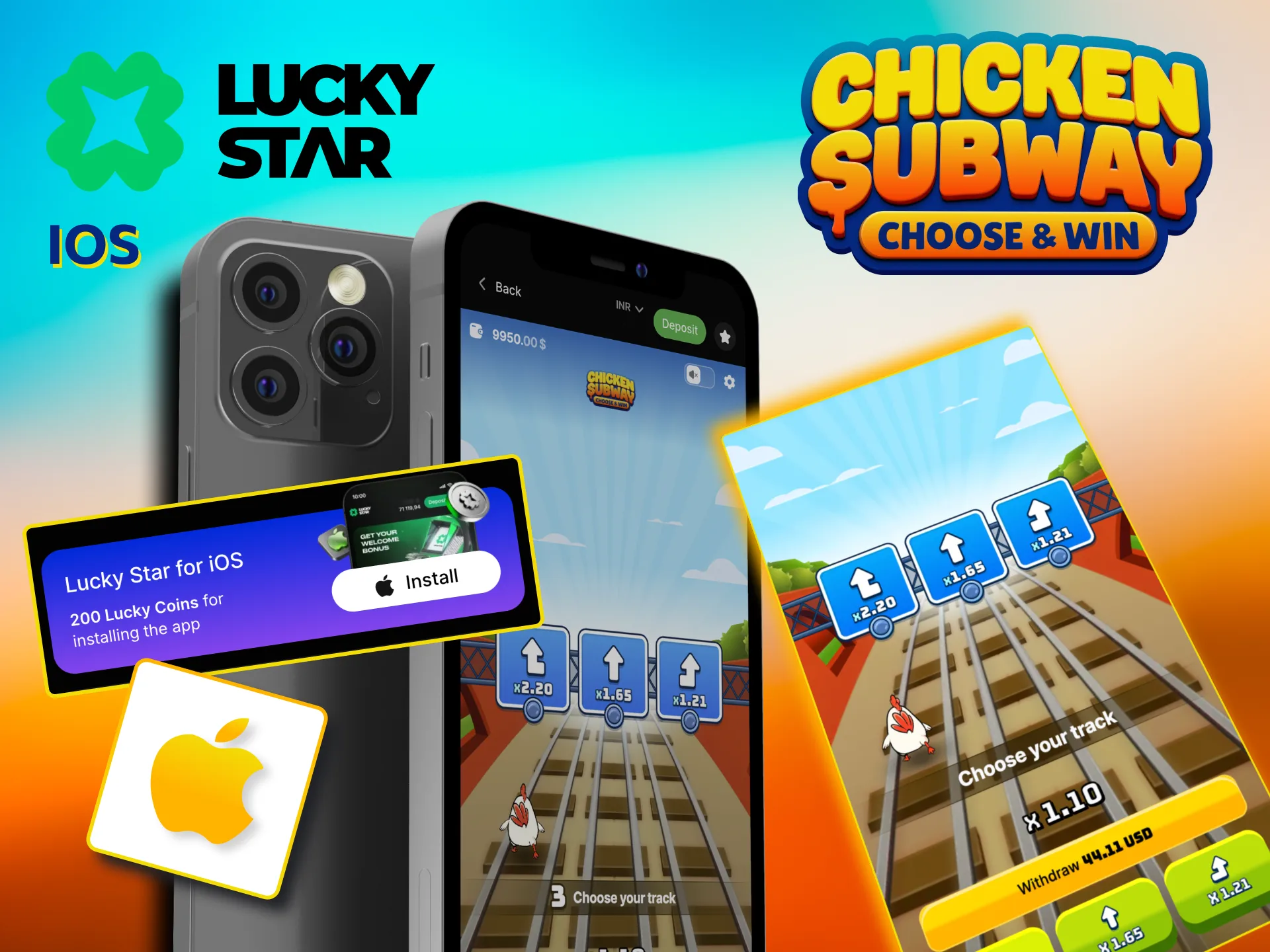 Lucky Star Chicken Subway iOS installation guide for Indian players.