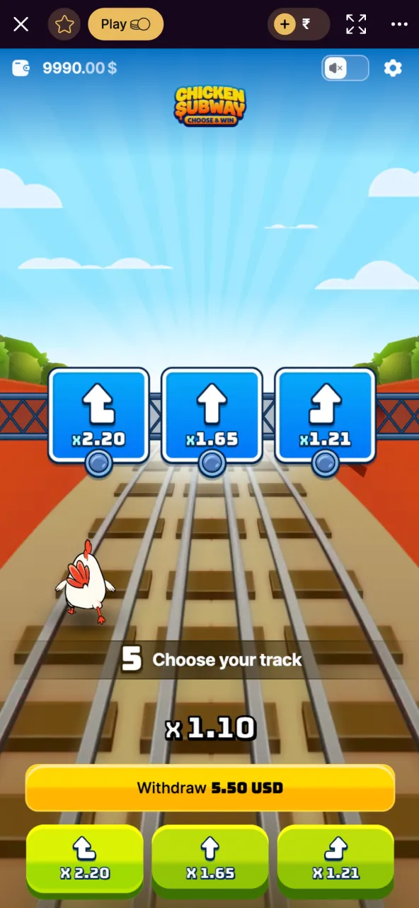 Place Chicken Subway bet instantly online at Batery.