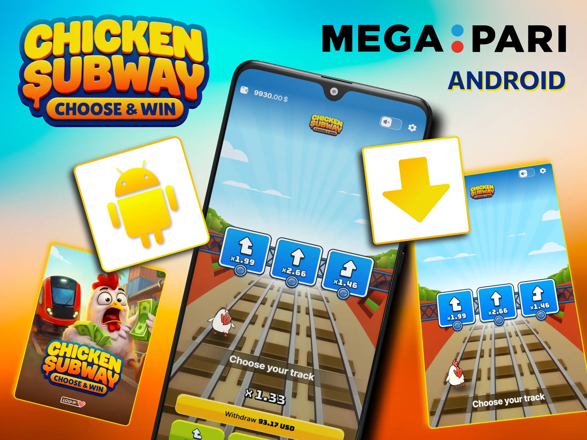 Download Megapari Chicken Subway Android app via official site.