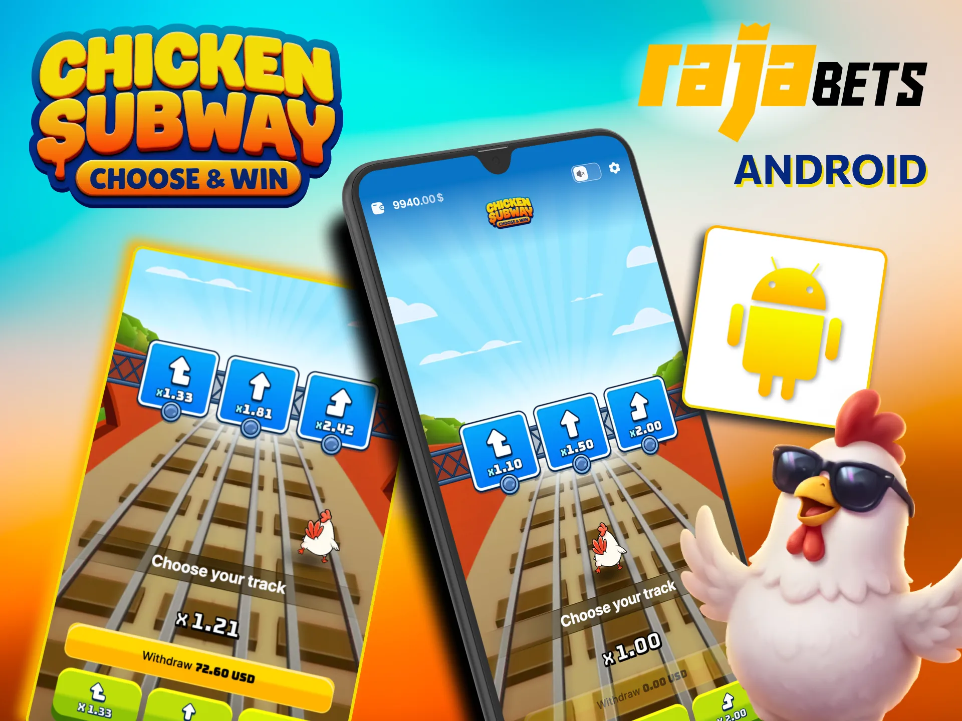 Install Rajabets Chicken Subway app and log in securely.